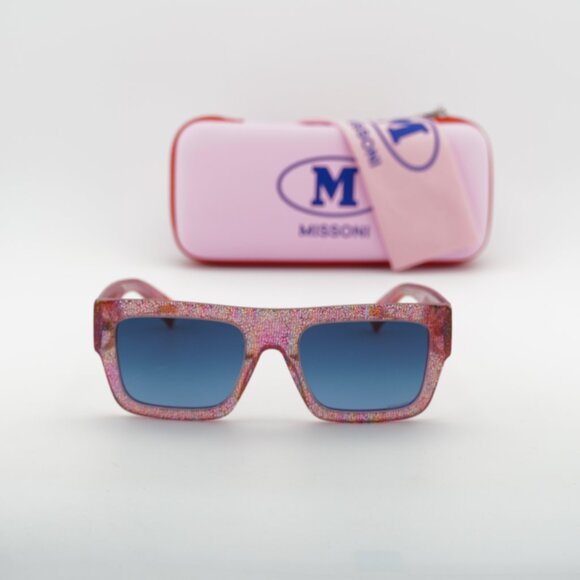 Missoni MIS 0129/S 0QQ7 08 Square Sunglasses - Pink/Blue main image 4